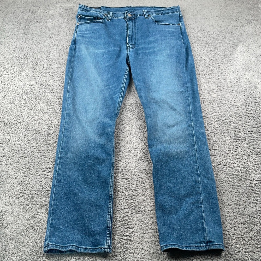 Levis 514 Jeans Mens 38x30 Blue Straight Fit Mid Rise Comfort Stretch Denim